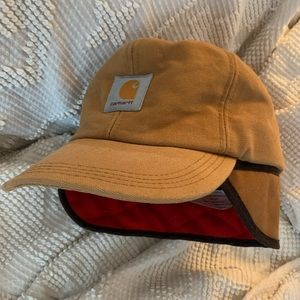 Vintage Carhartt Ear-Flap Hat with Red Quilting